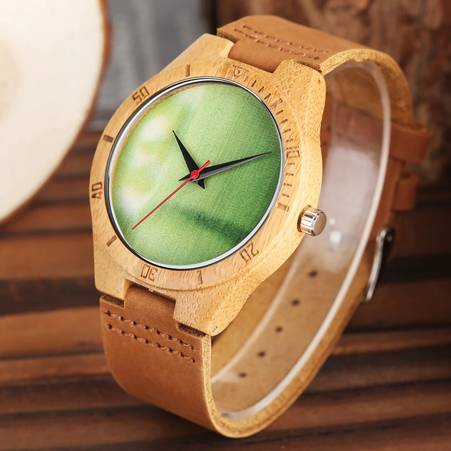 Casual Natural Mens Bamboo Wood Watches Minimalist Genuine Leather Quartz Wristwatch Male Creative Clock with Gifts Bag Relogios 2018 (23)