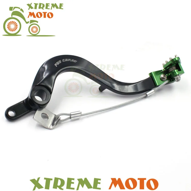 

CNC Billet Green Flexable Rear MX Foot Brake Lever Pedal For Kawasaki KX450F KLX450R Motocross Dirt Pit Bike Off Road Racing