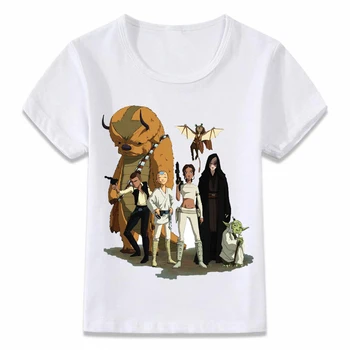 

Kids Clothes T Shirt Star Wars The Last Airbender Crossover T-shirt for Boys and Girls Toddler Shirts Tee oal033
