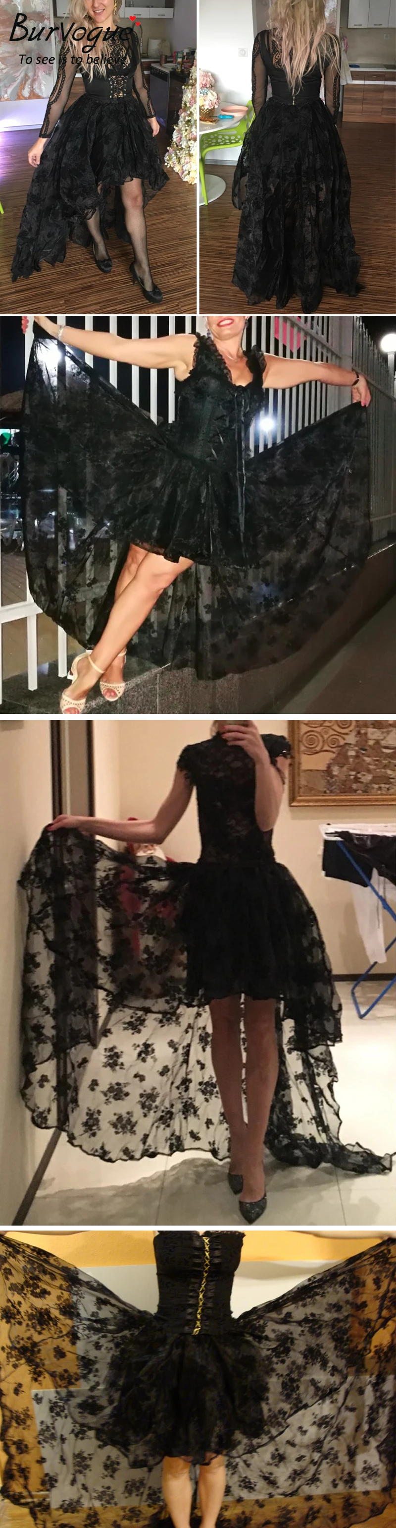 Burvogue Длинные Макси стимпанк эластичные юбки женская черная Пышная юбка из тюля гофрированная шифоновая кружевная миди готическая Сексуальная Корсетная юбка