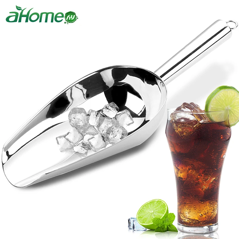 

Stainless Steel Ice Scoop Ice Cube Shovel Buffet Bar Tools Kitchen Accessories Ice Cream Stacks Coffee Beans Spoon