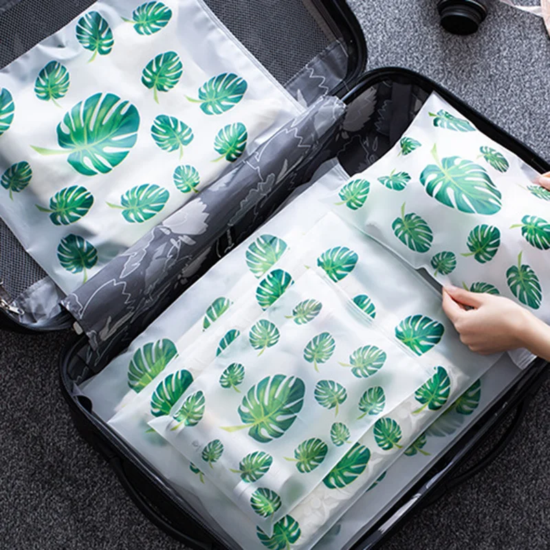 

Transparent Plant Cosmetic Bag Travel Makeup Case Women Zipper Make Up Organizer Storage Pouch Toiletry Wash Kit Beauty Bath Box