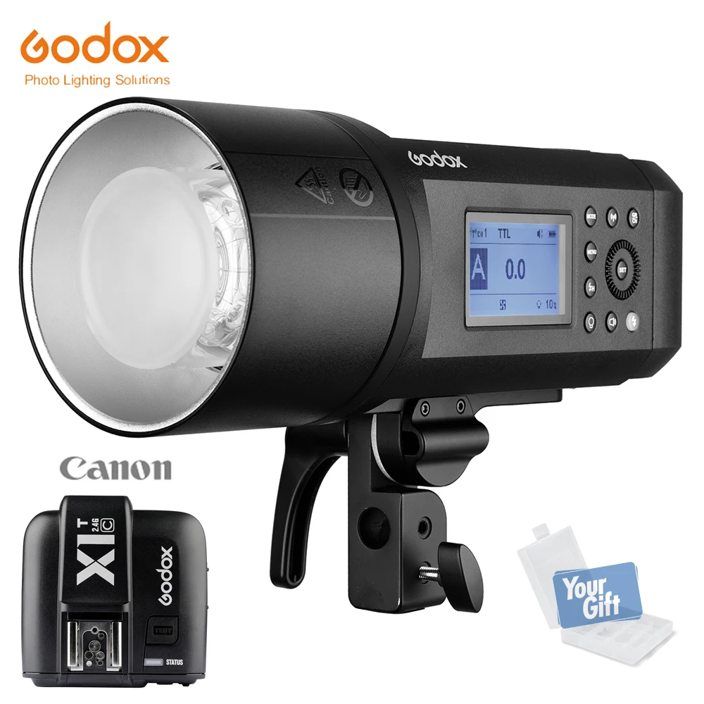 

Godox AD600Pro 600W Outdoor Flash Li-on Battery TTL High speed Built-in Godox 2.4G Wireless X System with X1T TTL Transmitter