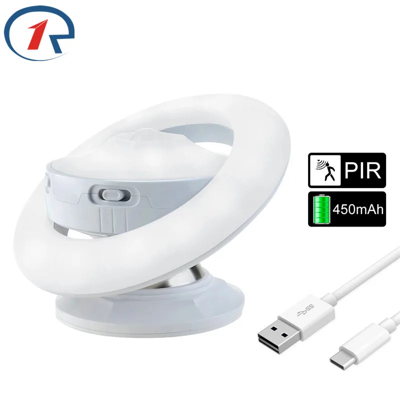 

ZjRight UFO PIR Body Motion Sensor Activated Wall Light Night Light Induction Lamp Closet Corridor Cabinet night Indoor lighting