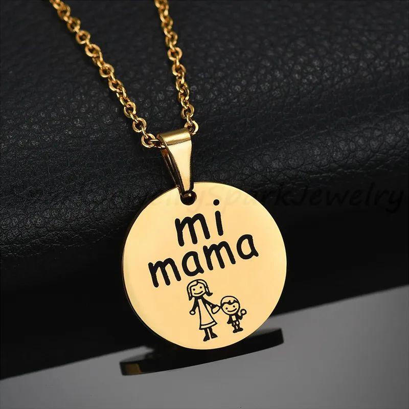 Ожерелье с подвеской Spark Lovely Boy Mi Mama ожерелье из нержавеющей стали фигуркой матери