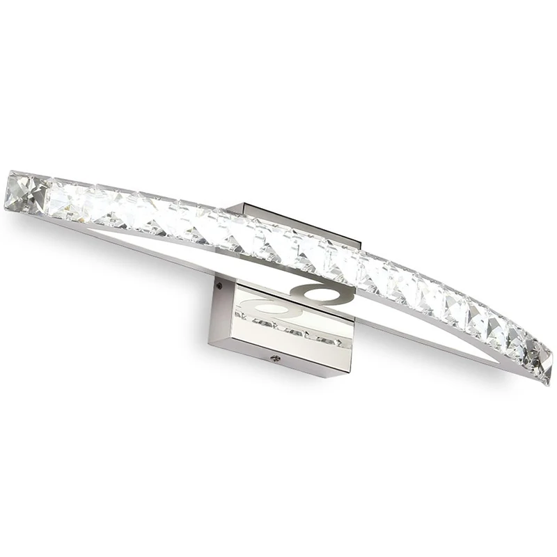 Bathroom Vanity Mirror Light Lamp Bedroom Vanity Light Daylight White LED Vanity Light Stainless Steel Crystal Light Fixture Bathroom Vanity Mirror Light Lamp Bedroom Vanity Light Daylight White LED Vanity Light Stainless Steel Crystal Light Fixture
