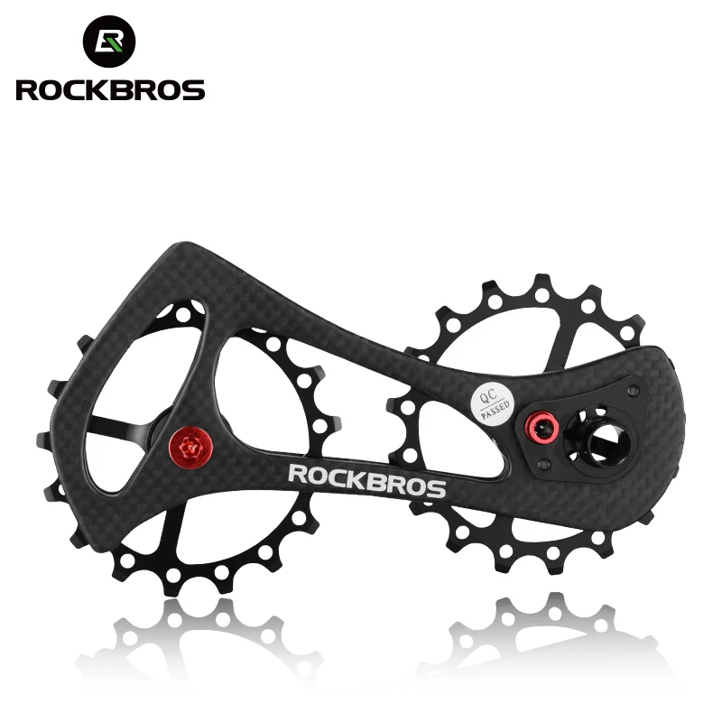 ROCKBROS إطار دراجة مصنوع من ألياف الكربون الخلفية Derailleur البكرات عجلة 17 T الدراجة عجلة شدادة ل Shimano 6800 6870 9000 9070 دراجة أجزاء