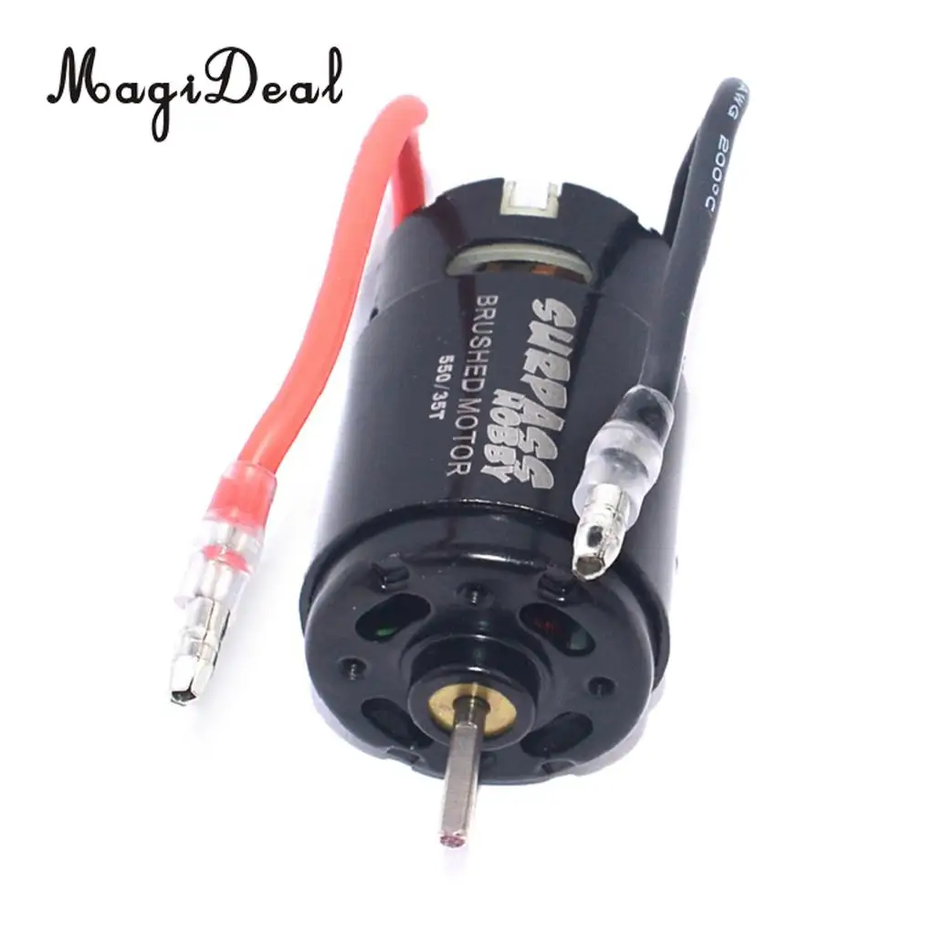 MagiDeal 550 Brushed Electric Motor with Fan for HSP HPI FS Kyosho Traxxas Yokomo WLtoys 1/10 RC Crawler Car
