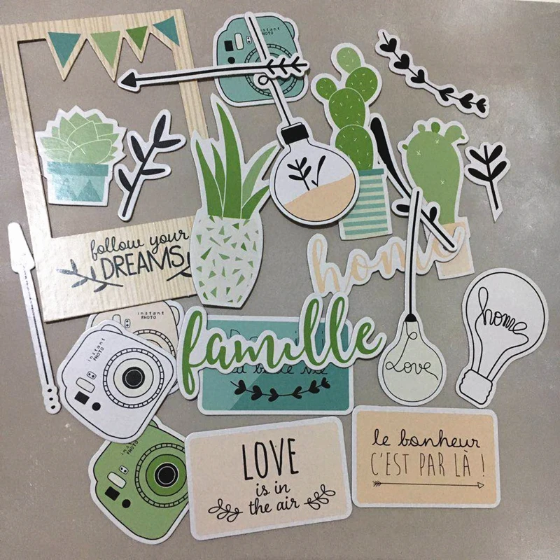 

24pcs Little Things At Home Cardstock Die Cut for Scrapbooking Happy Planner/Card Making/Journaling Project Craft