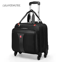 Многофункциональный мужской бизнес Скалка багаж Спиннер 18 дюймов бренд водонепроницаемый чемодан колеса пароль дорожная сумка для