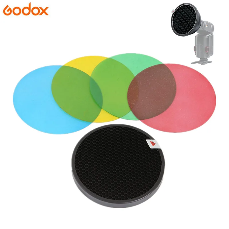 Godox AD S11 цветной гелевый отражатель + сетка для вспышки WITSTRO AD180