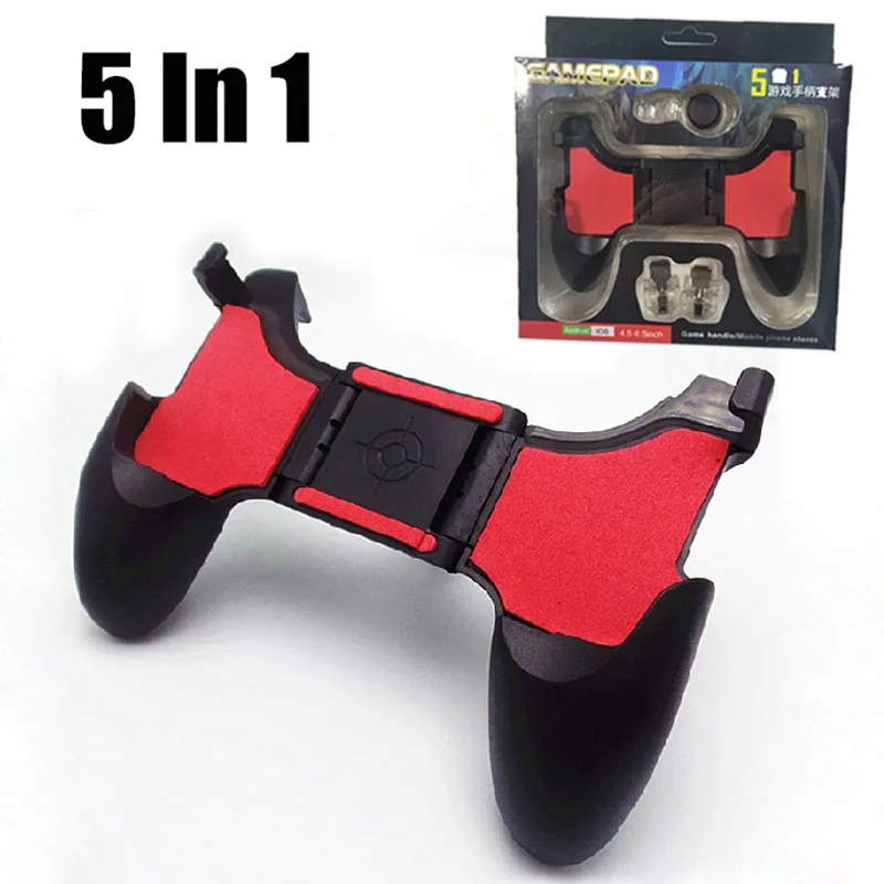 

5 In 1 PUBG Joystick Game Phone L1 R1 Cellular Gamepad Trigger Gaming L1R1 Shooter Joystick for IPhone Android Moible Controller