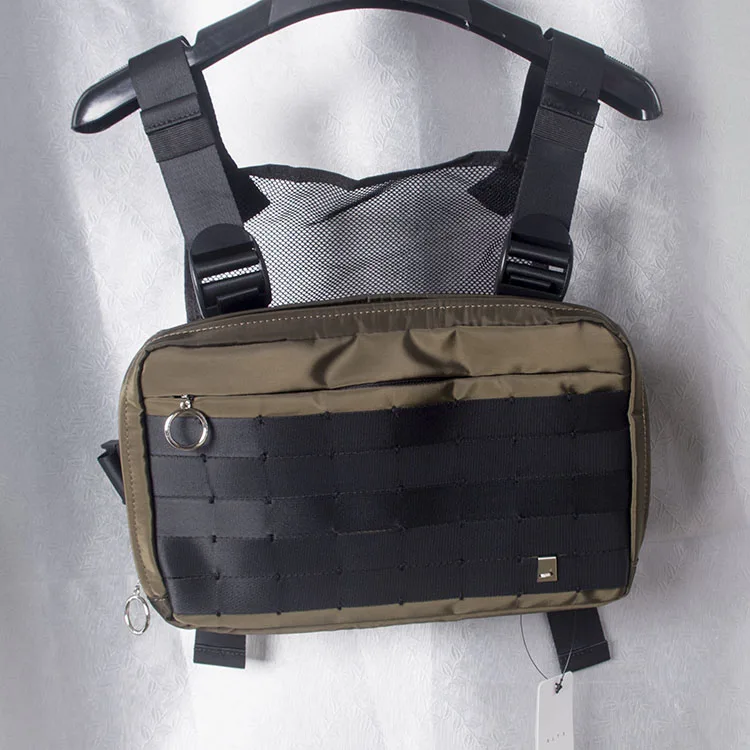 Черная сумка на плечо в стиле хип-хоп Уличная функциональная тактическая поясная сумка через плечо bolso kanye west