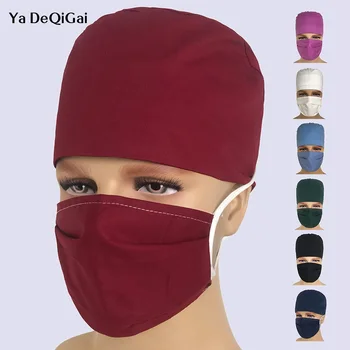

Hospital Surgical medical hats nursing scrubs caps high quality Breathable cotton doctor pharmacy Dentistry nurse work caps sets