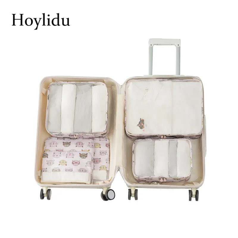 

6 Pcs/Set Travel Accessories Cartoon Animal Printing Waterproof Package Luggage Clothing Underwear Bags Sorting Organizer Pouch