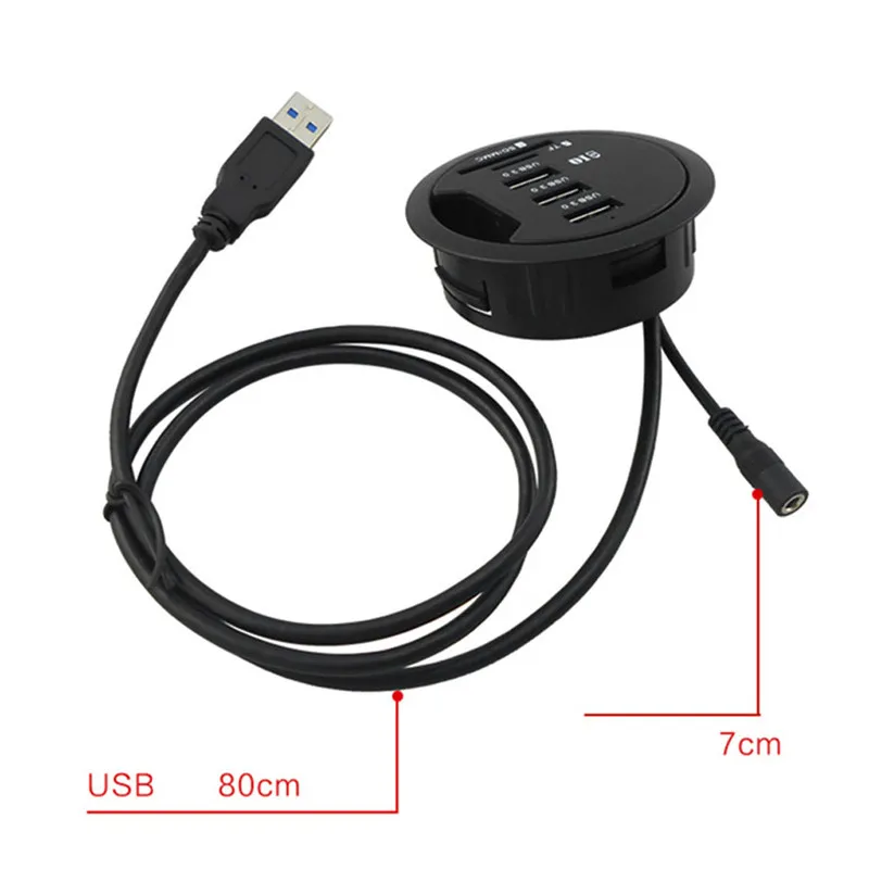 Ecosin2 USB концентраторы usb 3,0 концентратор кард-ридер с креплением в настольные часы 3-Порты и разъёмы USB 3,0 hub адаптер с SD кард-ридер usb Порты и разъёмы Nov5