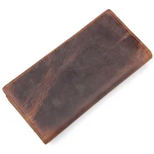 J.M.D натуральная Crazy Horse кожа мужские длинные кошельки бизнес держатель для карт 8059R