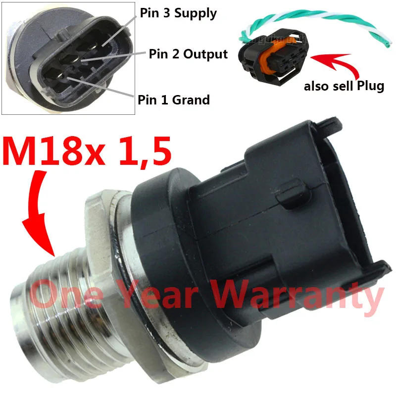 DIESEL CR Common Rail Fuel High Pressure Sensor Regulator Side For HINO