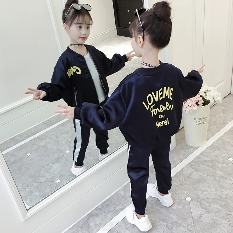 

Spring Autumn Kids Children Clothing Set Warm Suit Girls Clothes Children Long Sleeve Tops+ Pants Clothing Set 4 5 6 7 8 Years