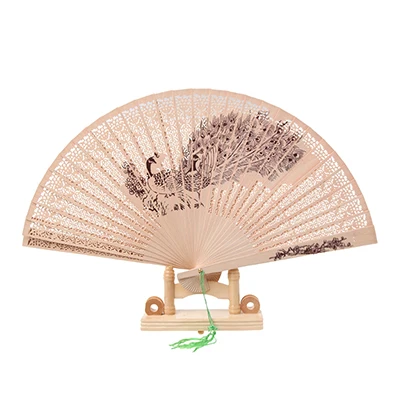 Ручной вентилятор с ароматом сандалового дерева, деревянный вентилятор для свадебной вечеринки, Подарочный светильник с приятным ароматом - Цвет: 3