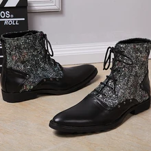 Модное платье ботинки martin из натуральной кожи со шнуровкой из коровьей кожи осень-зима для подиума обувь с заклепками обувь боевой пустыни пинетки