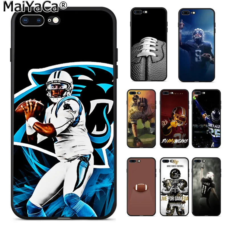 

MaiYaCa Sport American Football Popular Design Case cover Shell for Apple iPhone 8 7 6 6S Plus X XS MAX 5 5S SE XR Cover