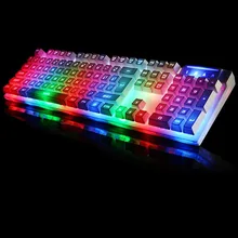 New Rainbow Colorful LED Backlight Mechanical Feeling Professional Advanced Gaming Keyboard Game Keyboard for Pro Gamer