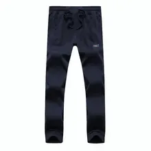 Азиатский размер Осенние новые спортивные брюки подходят длинные мужские брюки прямые трикотажные хлопковые повседневные новые Брендовые брюки
