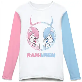 

REM RAM Re:Zero kara Hajimeru Isekai Seikatsu Sweety Long Sleeve Cosplay T-shirt Free Shipping