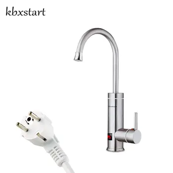 

Kbxstart 3000W Kitchen Water Heater Tap With Temperature Led Show 220V Instant Electric Heater Faucet Can 360 Degree Rotation