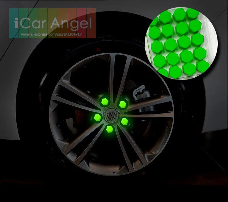 19 Luminous Silicone Wheel Nuts Covers For Nissan Qashqai New Teana