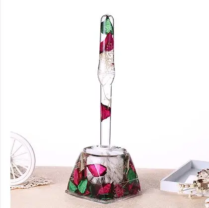 

Creative Crystal Brush Toilet High-grade Acrylic Toilet Brush Set True Plant Shells Into The Oil Toilet Brush Bathroom Cleaning