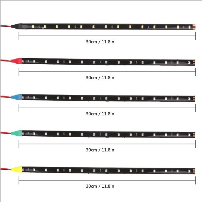 Водонепроницаемый 30 см 15 светодиодный автомобильный светильник высокой мощности гибкий декоративный светильник DRL лампа Дневной ходовой светильник