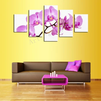 

Unframed 5 Panels Nature Red Flowers Canvas Print Painting Modern Canvas Wall Art for Wall Decor Home Decoration Artwork