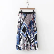 Горячая Распродажа, европейский и американский ветер, летняя новая мода, Джокер, высокая талия, шоу, тонкие плиссированные юбки для отдыха