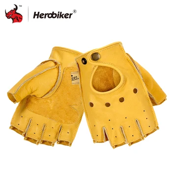 

HEROBIKER Motorcycle Gloves Breathable Leather Moto Gloves Motorbike Riding Full / Half Finger Motocross Gloves Guantes Moto