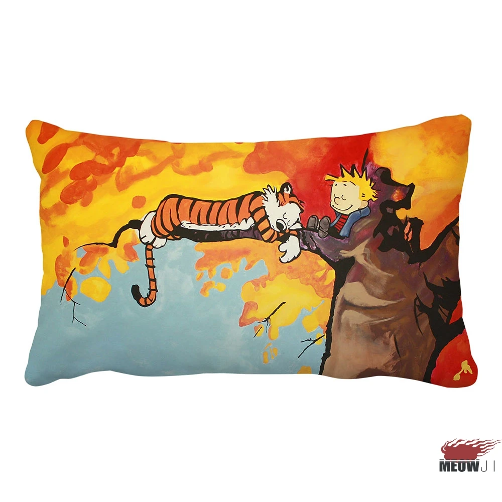 

Calvin and Hobbes Multi Size Rectangle Throw Pillow Case Free Shipping