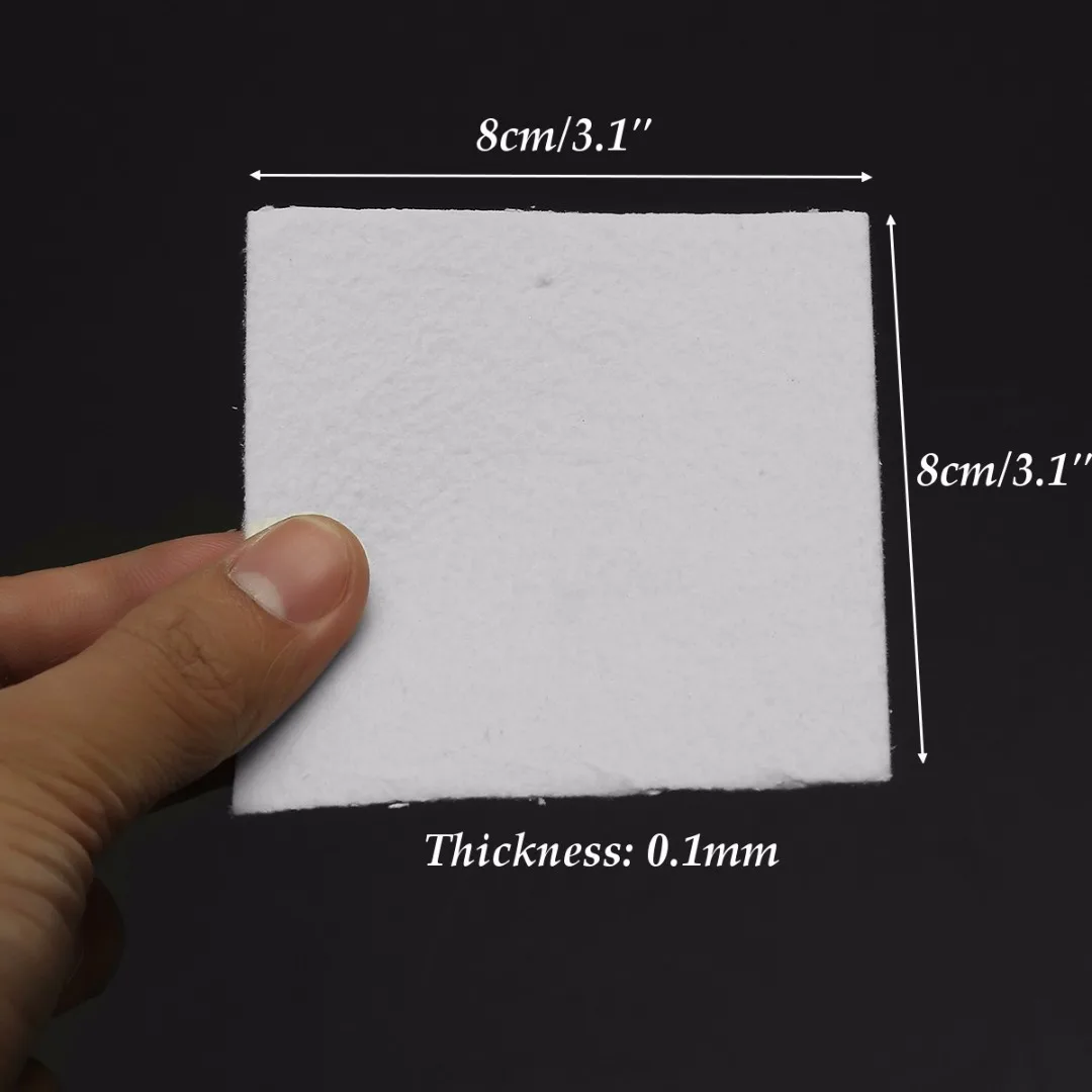 Newest 50 Sheets 0.1cm Thickness Microwave Kiln Glass Fusing Paper Ceramic Fiber Square 80*80mm