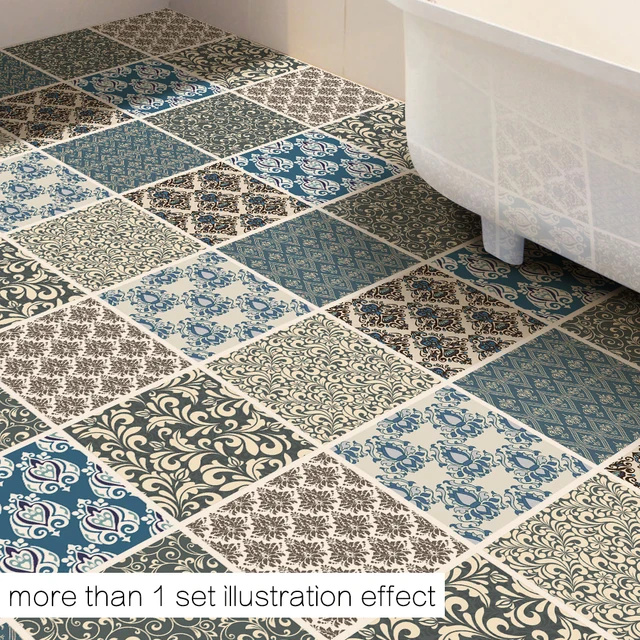 Funlife DIY Damascus decor vloer stickers geometrie muursticker ... Funlife DIY Damascus decor vloer stickers geometrie muursticker ...