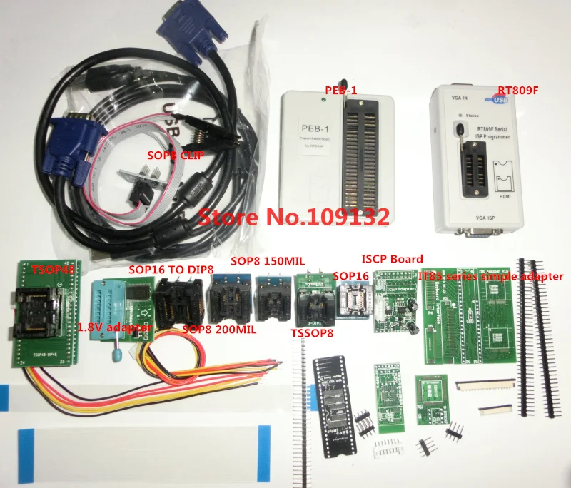 

free shipping RT809F with 12adapters +PEB-1 +PEB-1 Expansion board