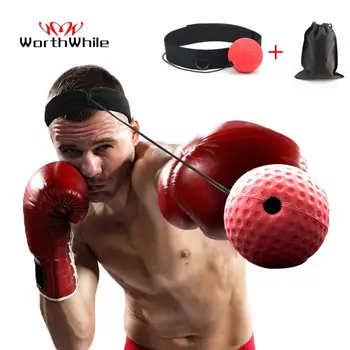 WorthWhile Kick Boxing pelota de reflejo banda para la cabeza lucha entrenamiento de velocidad pelota para golpear a Muay Tai MMA accesorios de equipo de ejercicio