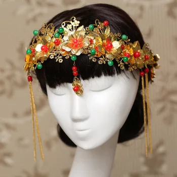 

Coronet costume hair jewelry wedding bridal tiara comb Classical Chinese wedding hair accessories