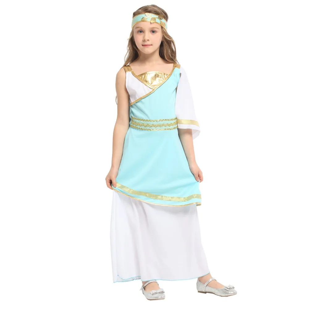 

Children Kids Roman Greek Princess Goddess Venus Athena Costumes Halloween Purim Carnival Party Masquerade Role Play