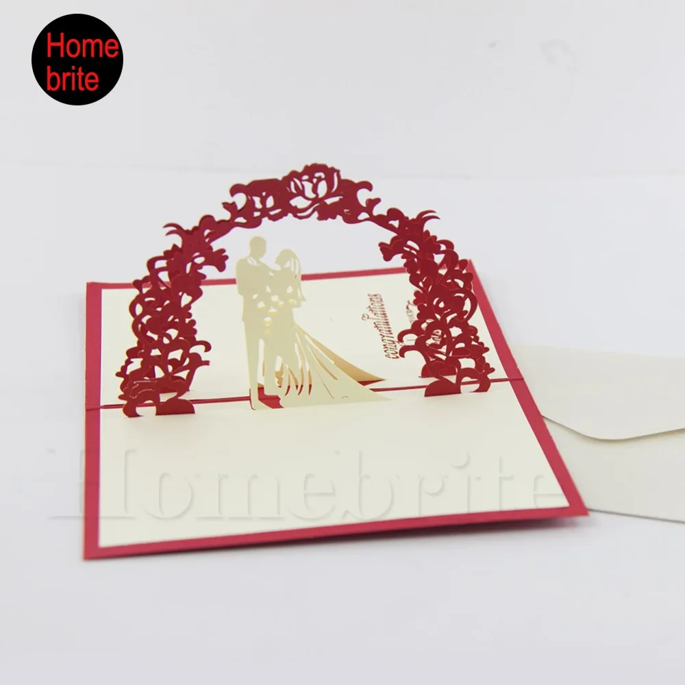 Wedding Invitation Pop Up Paper Card With Envelope Custom Wedding Invitation Pop Up Paper Card With Envelope Custom Personalized Party Event Decoration Supplies Pt067 In Cards Invitations From Home