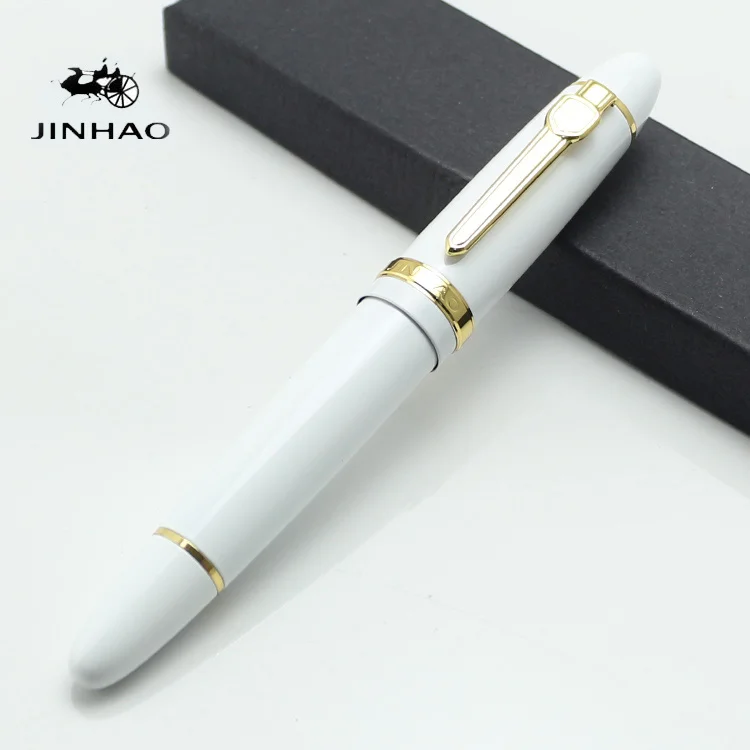 JINHAO 159 넓은 18KGP 0.7mm 펜촉 만년필, 퍼플 블랙 블루 샴페인 골드 그린 레드 화이트 서명 비즈니스 사무실