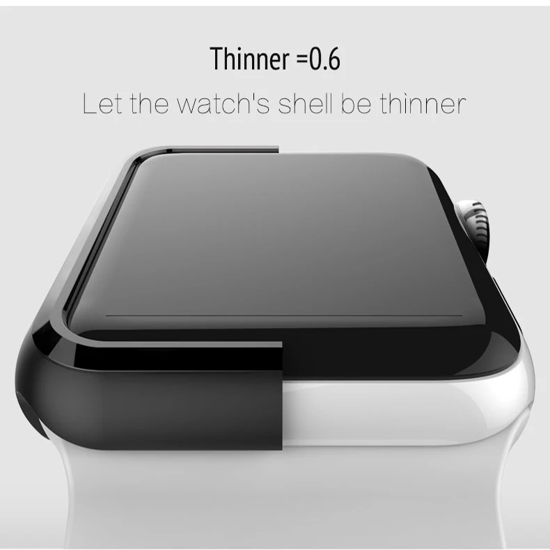 Бампер для apple watch series 1 2 3 4 PC тонкий чехол iWatch тонкая защитная пластиковая черная