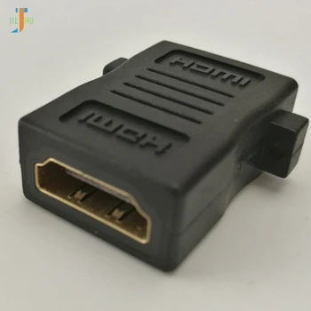 

High Quality Black HDMI Female To HDMI Female Connector Extender HDMI Cable Cord Extension Adapter Converter 1080P 1000pcs/lot