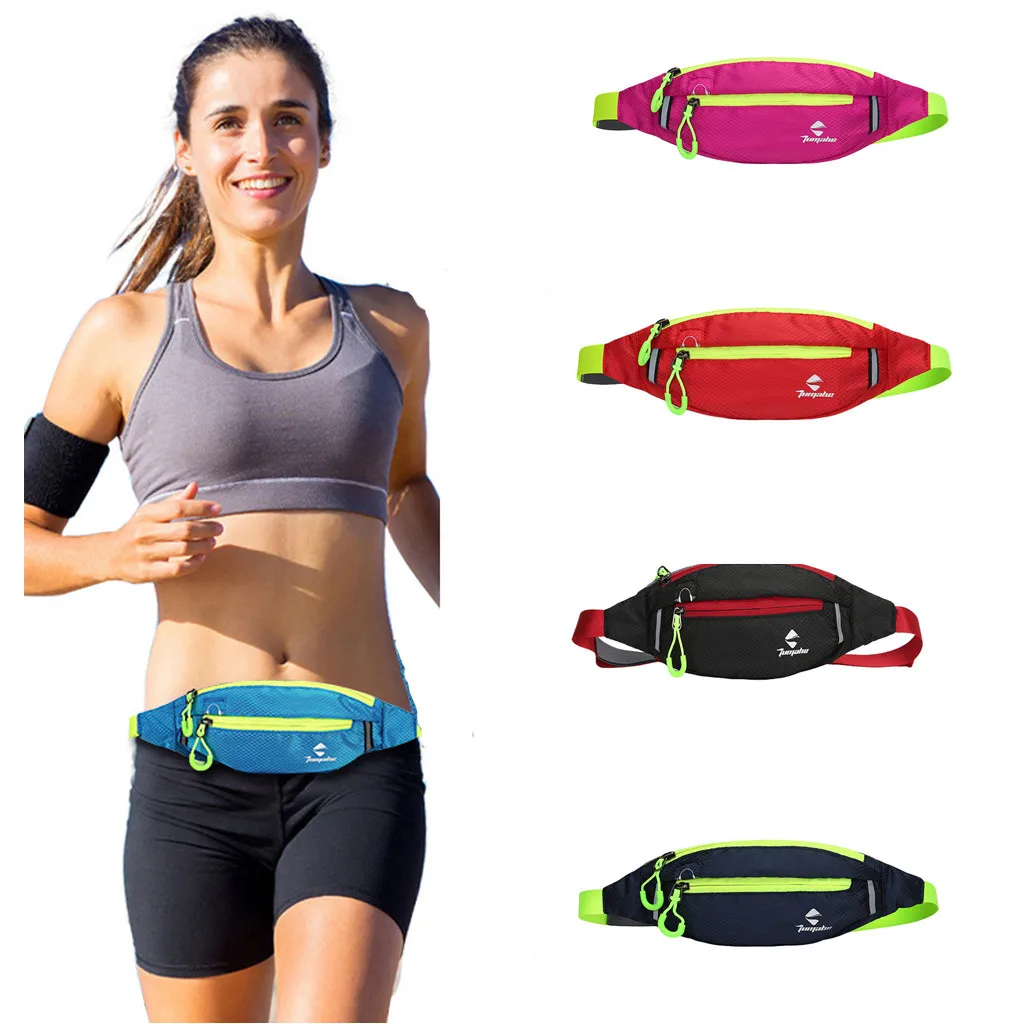 

Men Women Waist Bag Outdoor Nylon Simple Waterproof Sports Pockets Multi-Purpose Riding handbag on the belt bel cantasi