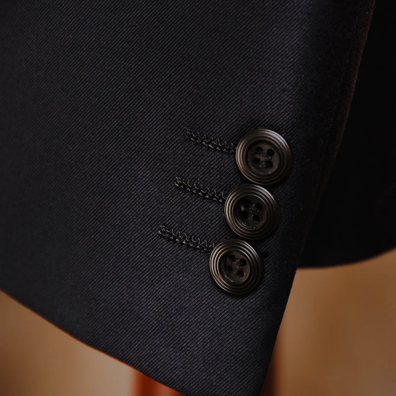 Новое поступление мужской модный Банкетный Свадебный костюм мужской черный костюм куртки мужские деловые костюмы для повседневной носки WT081C
