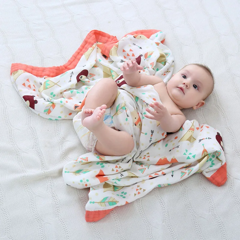 Billig 2 schicht Bambus Baumwolle Decke Baby Decke Neugeborenen Windeln Super Comfy Bettwäsche Decken Swaddle Wrap Bad Handtuch